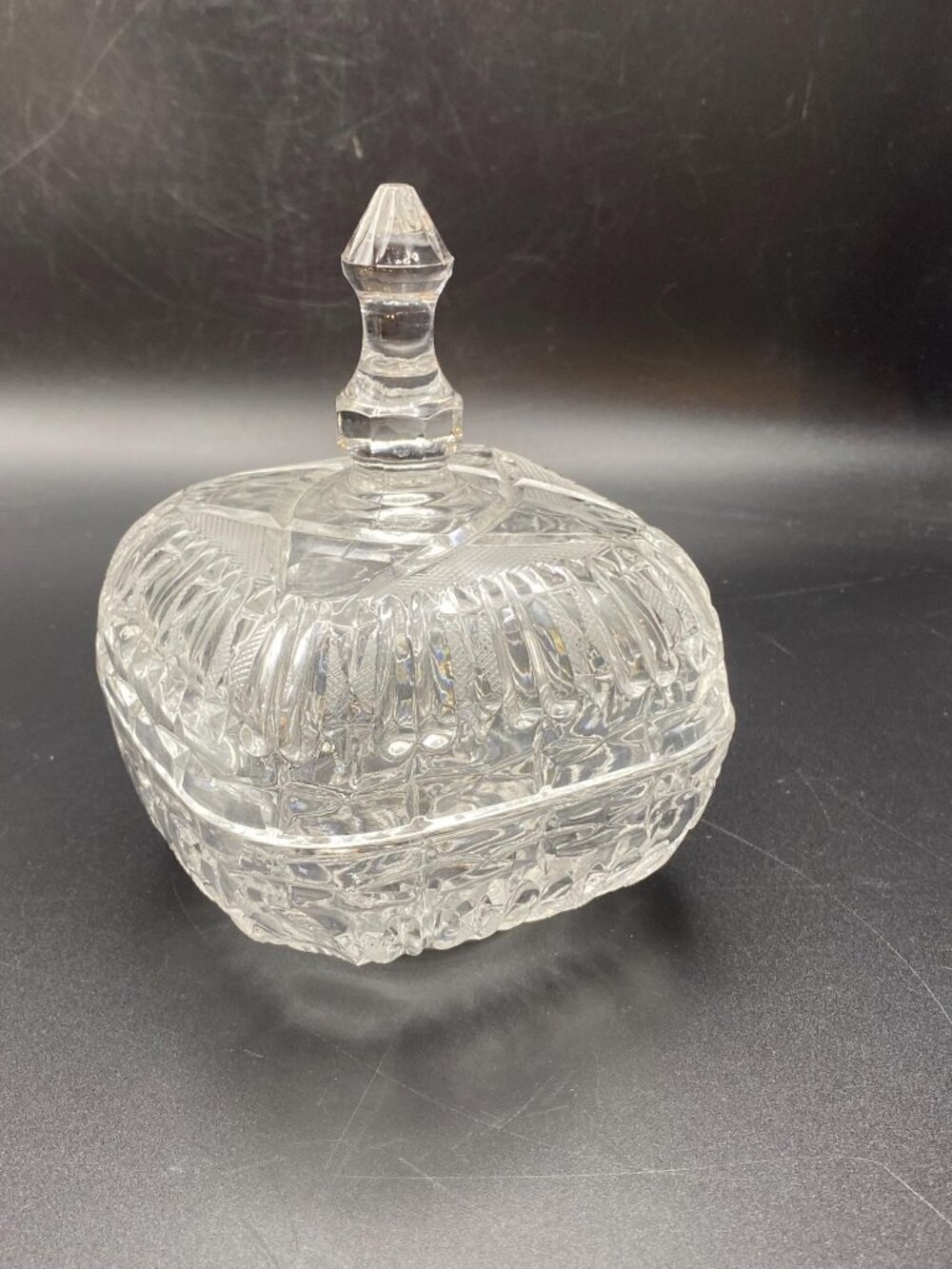 Crystal Square Lidded Candy Dish